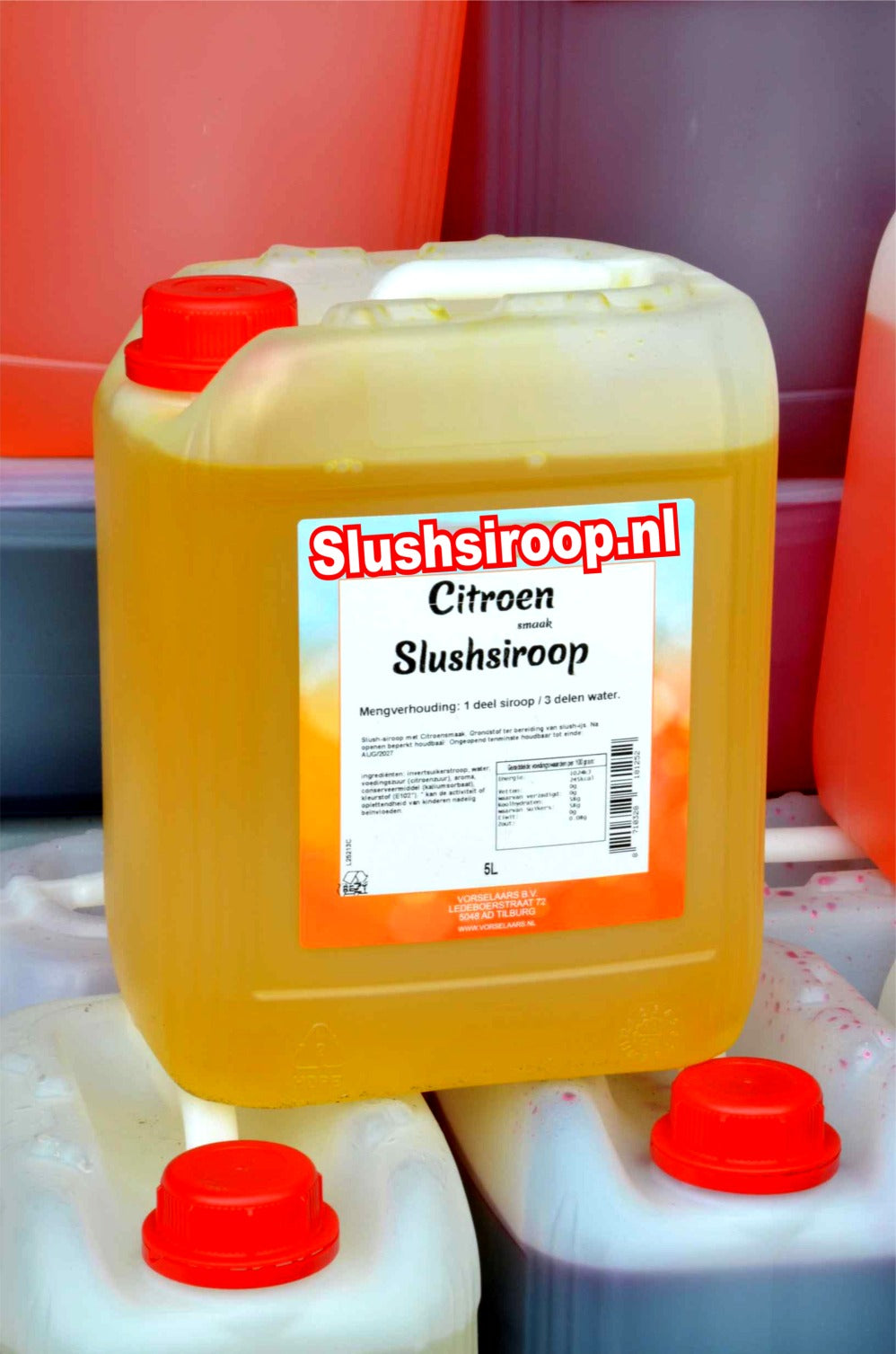 Tank citroen slush siroop - slushsiroop.nl 5 liter 