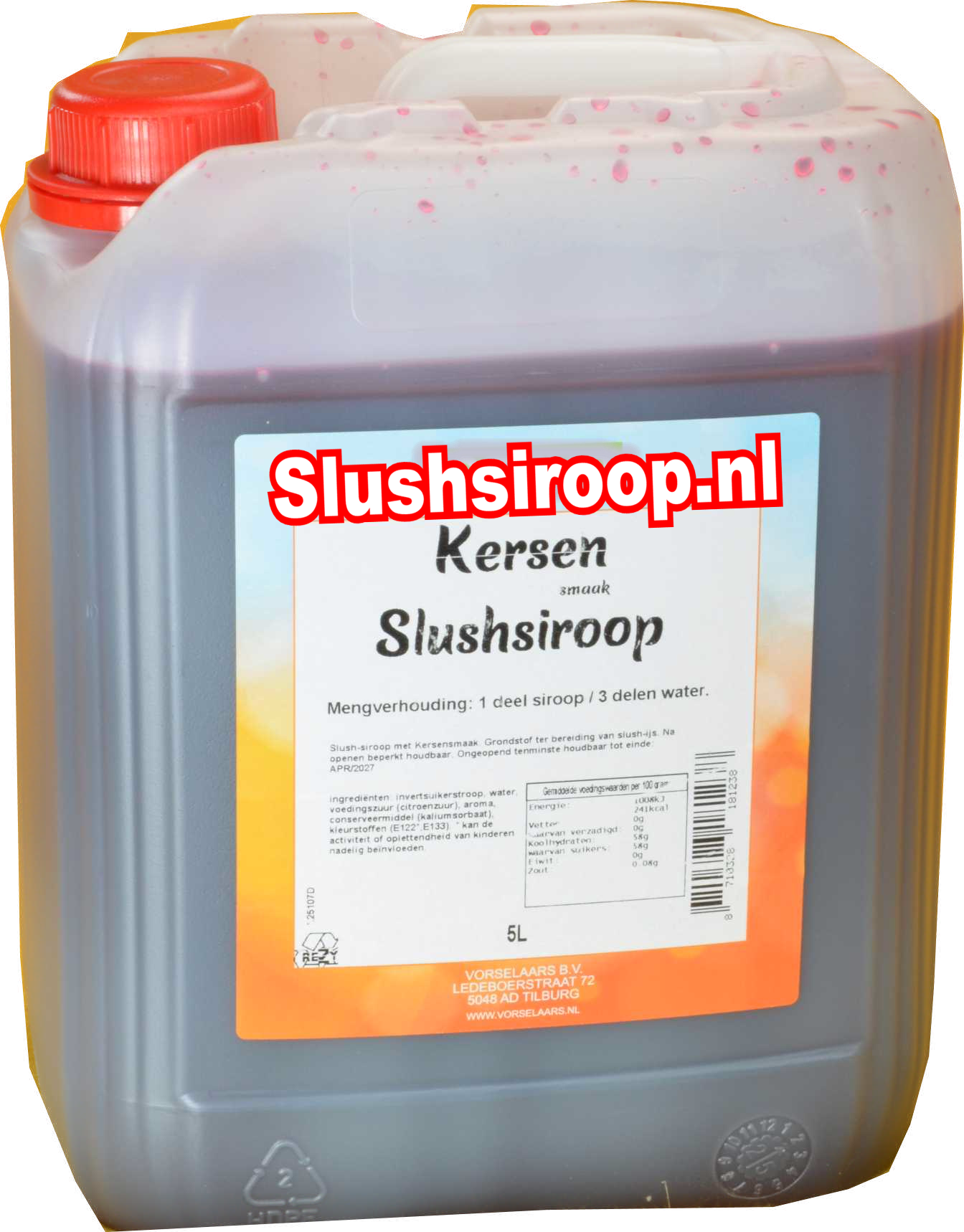 Tankje Kersen slush siroop - slushsiroop.nl
