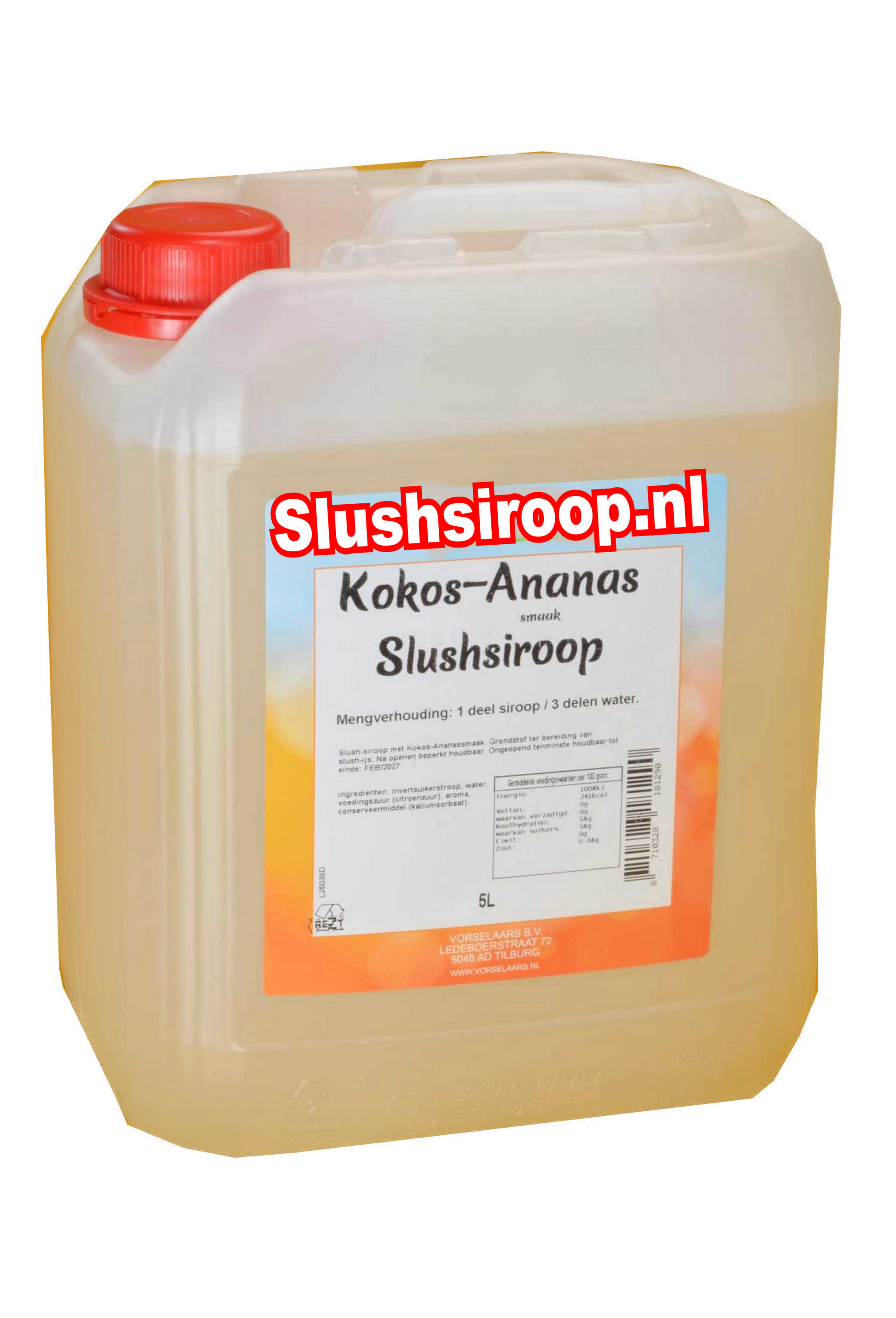 Tankje kokos-ananas slush siroop - slushsiroop.nl  www.slushsiroop.nl
