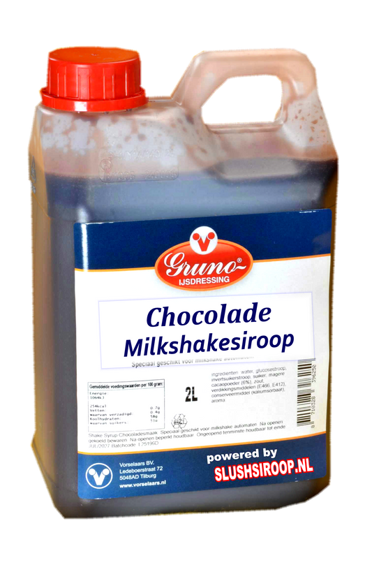 N- GRUNO - MilaNNE Milkshakesiroop CHOCOLADE smaak, tank a, 2 liter